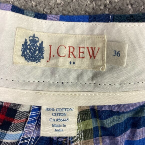 J. CREW Shorts Men's 36 Gramercy Patchwork Madras Plaid Cotton NWT - Picture 6 of 12
